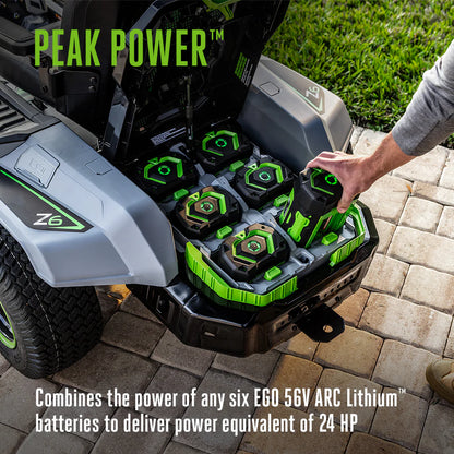 EGO POWER+ Z6 42-Inch e-STEER Battery Zero-Turn Mower ZT4215S with Steering Wheel Control