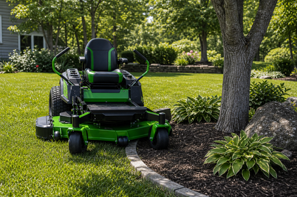 EGO POWER+ Z6 52-Inch Battery Zero-Turn Mower zero-turn maneuvering around trees